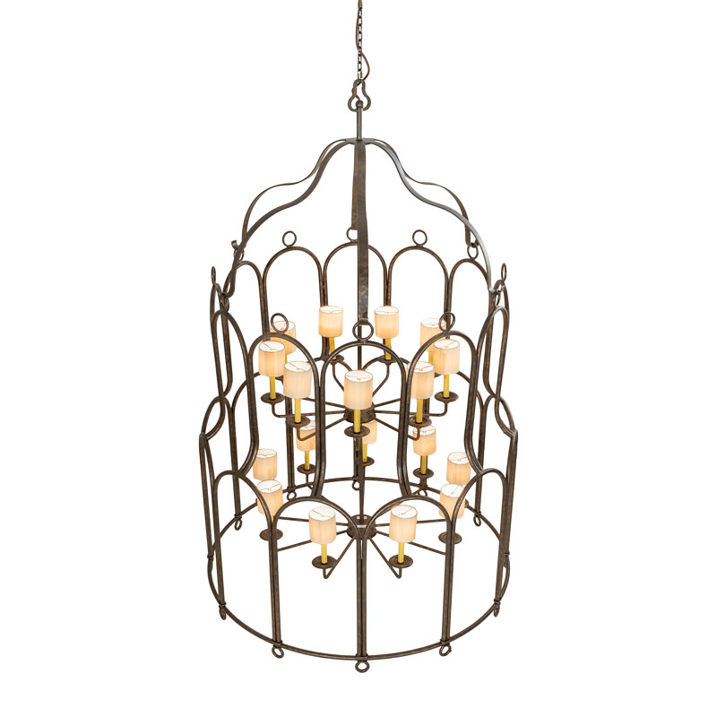 18 - Light Dimmable Geometric Chandelier