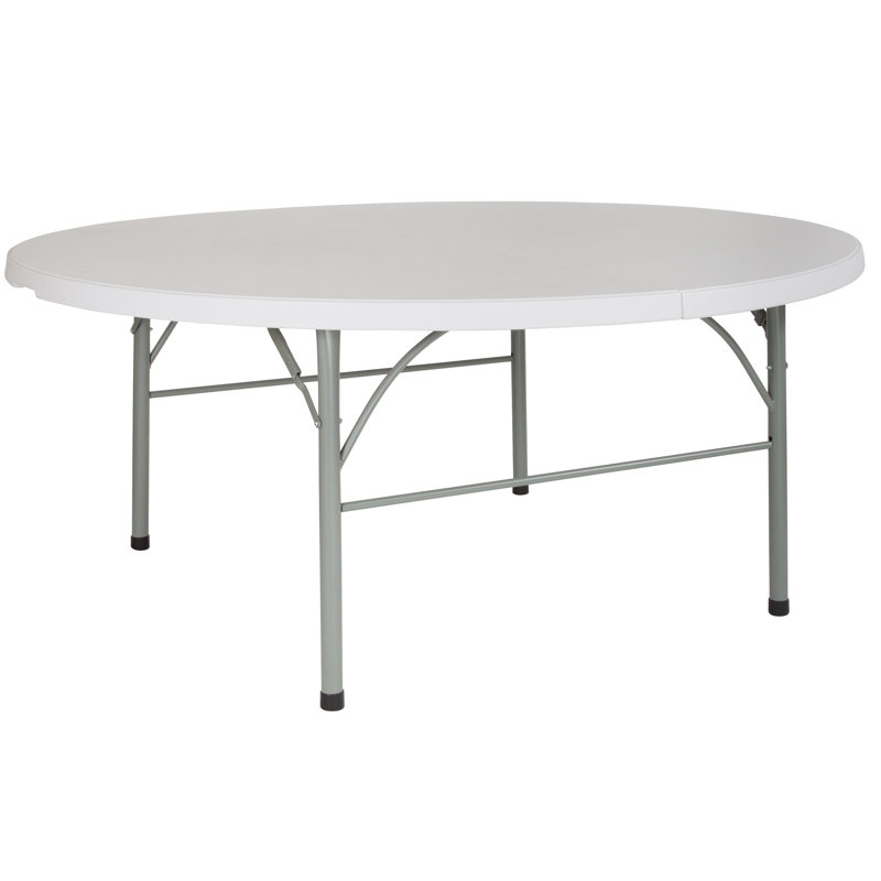 Table ronde pliable en plastique 6 pi avec poignée de transport Noah Stonewall