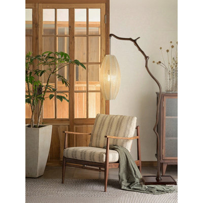 Modern Resin Rattan Weaving Artistic Floor Lamp