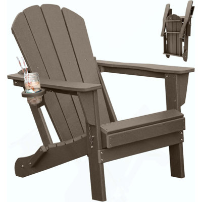 Patio Chair, Plastic Patio Chairs, HDPE Patio Chair, Folding Patio Chairs,Outdoor Chairs With Cup Holder For Lawn Patio Deck Fire Pit