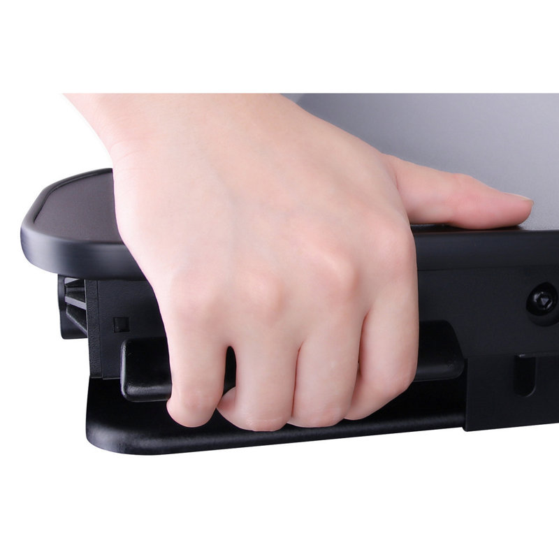  40 in. Black Height Adjustable Standing Desk Converter Dual Monitor Riser with Gas Spring Assist Mechanism, Black/Black