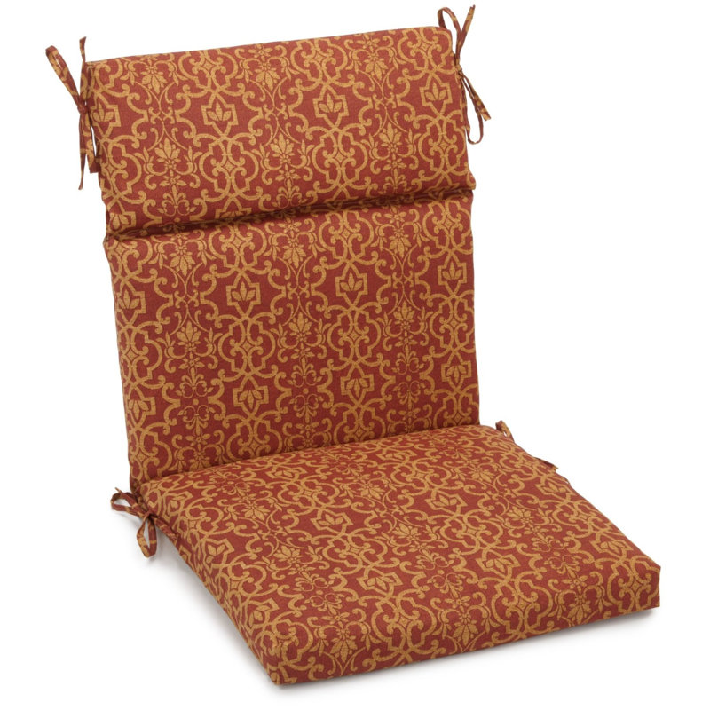 Outdoor Seat/Back Chair Cushion, 22 x 45, Freeport Stripe