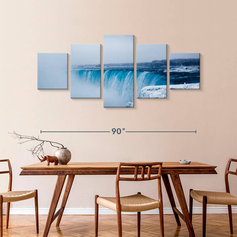 Niagara Falls Wintry Mist, 42" H x 92" W