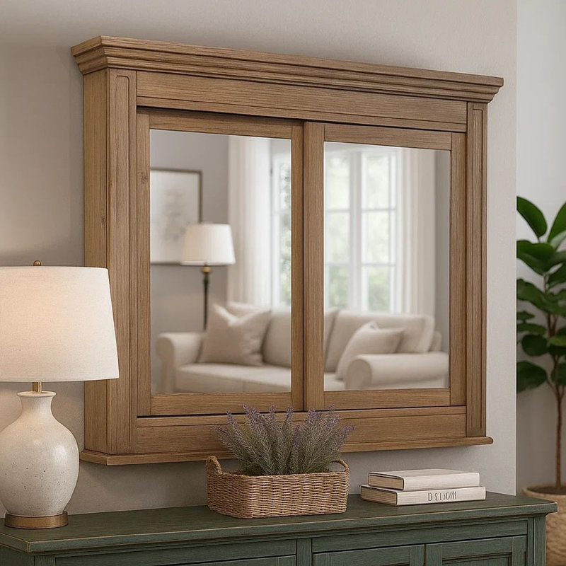 Miroir d’armoire grossissante biseauté hartlyn