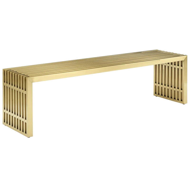  Metal Bench, 17" H x 60" W x 15" D