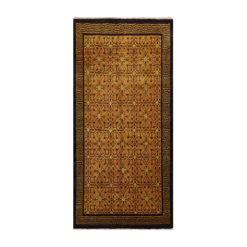 Tapis unique en or de 2 pi 1 po x 4 pi 6 po Kaneville