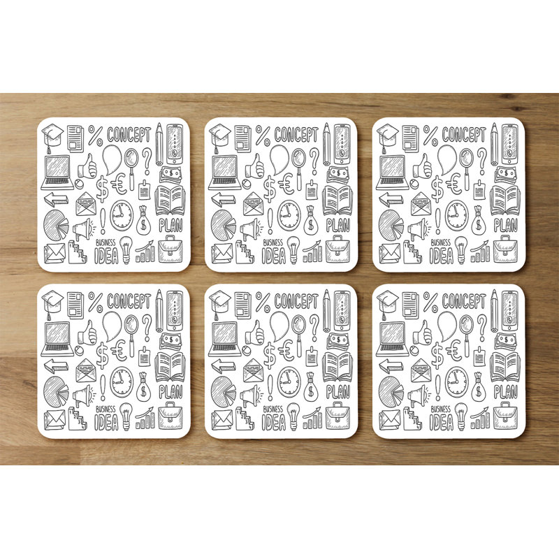 Square 6 Piece Coaster Set
