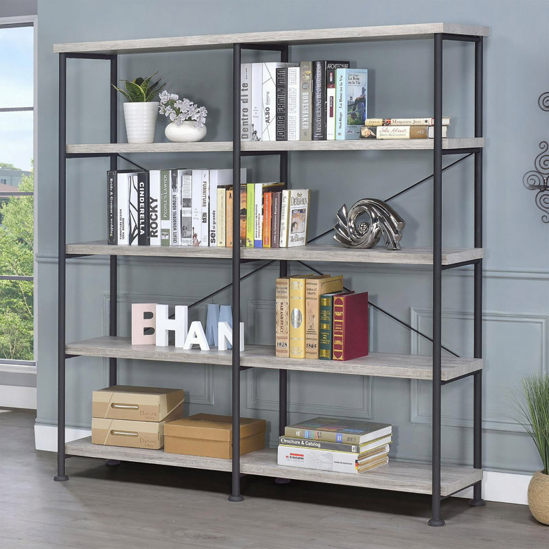 Bibliothèque double largeur, Gris