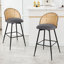 369° Swivel Upholstered Rattan Counter Height Bar Stool-1217763743-1217763810-1217763814
