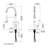 JS Pull Out Kitchen Faucet with Deck Plate 2 Spray Modes-86643948
