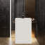 Lavabo de salle de bain piédestal rectangulaire en résine de 35 po de hauteur avec trop-plein