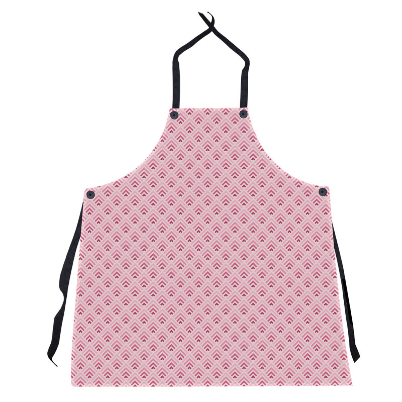 Tablier de motif géométrique classique, Rose clair