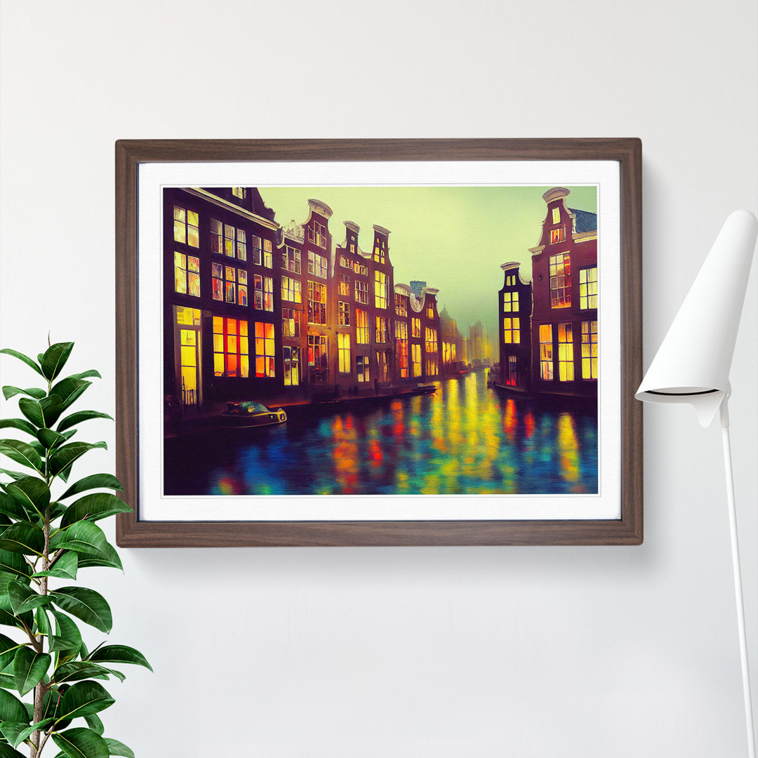 Amsterdam Canal Art Painting Vol.2 - Framed Print
