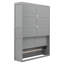 Lit pliant avec tablettes, gris - facile à tirer et à utiliser, grand lit, transformez votre armoire de salon pour une fabrication confortable de porte-matelas en contreplaqué