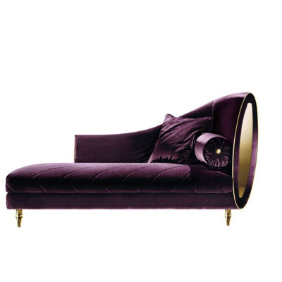 Ramone Velvet Chaise Lounge