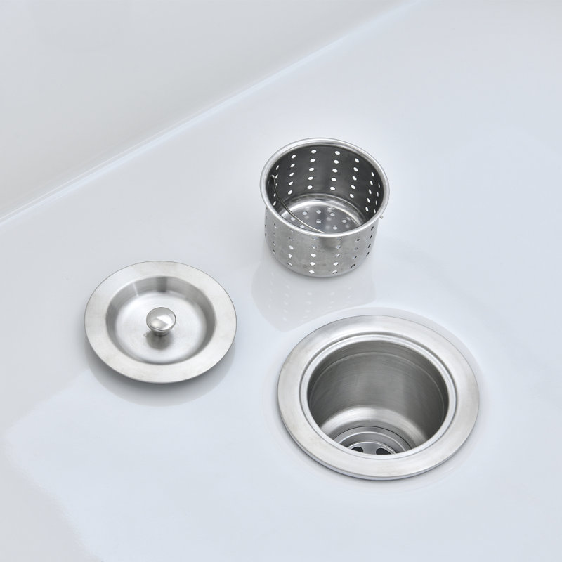 Évier de 36 po x 20 po avec grille et crépine - Chaleur, bol antirouille et rouille pour vaisselle