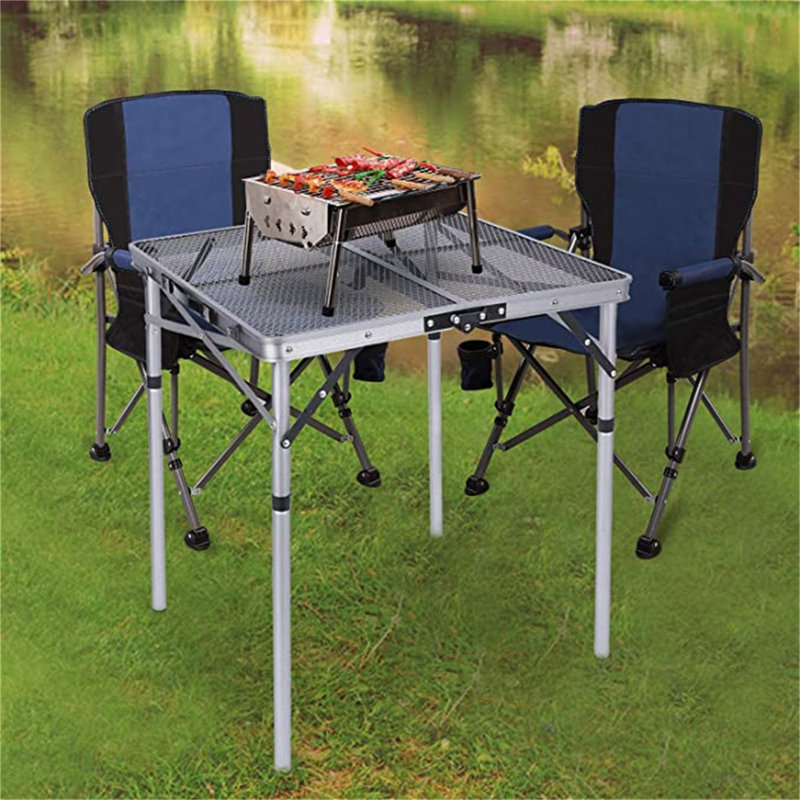 Table de camping Hafeza Meta, L 24 po x L 24 po x H 27 po