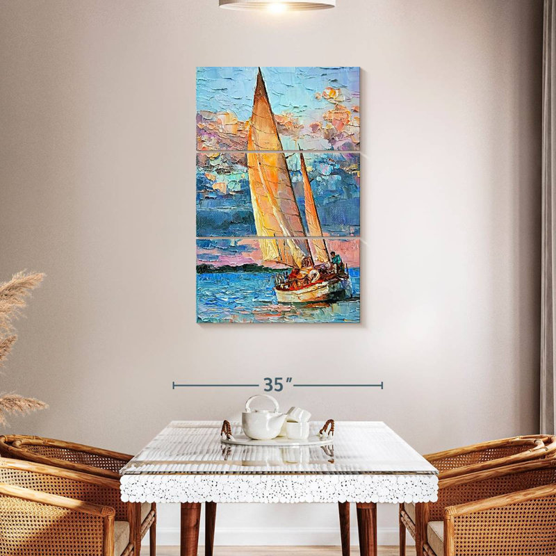 Mehar Sailboat Sunset Cruise, 45" H x 28" W