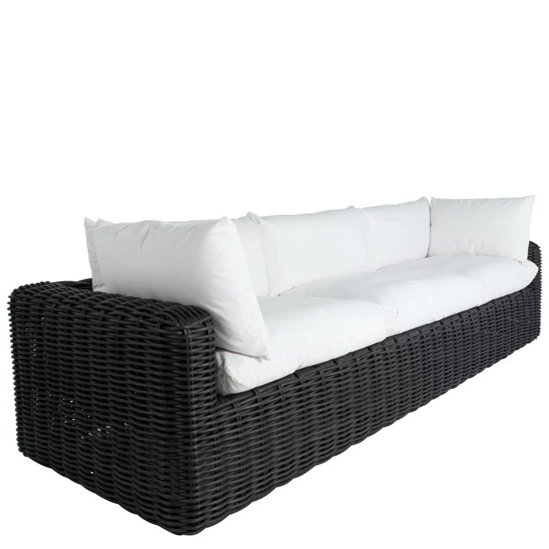 Montecito Woven Sofa - Onyx, No, Linen Chambray