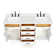 Tidworth 72'' Solid Wood Double Bathroom Vanity with 1.5'' White Quartz Top, Rectangular Sinks