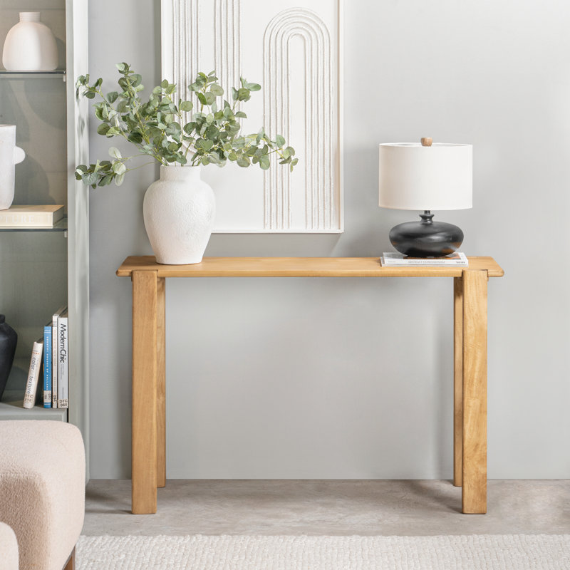 Clayton 48" Solid Wood Console Table, Light Blonde