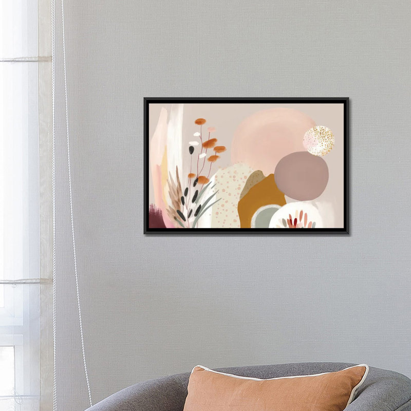 Beautiful Nature Forms, No Mat, 18" H x 26" W x 1.5" D, Black Floater Framed Canvas