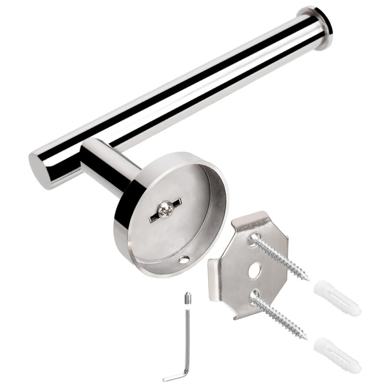 Paquet de 2 porte-papier hygiénique mural en acier inoxydable antirouille SUS304 pour salle de bain, cuisine et salle de bain