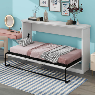Horizontal Murphy Bed Cabinet Twin Size