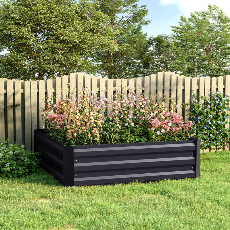 Metal Planter Box, Black