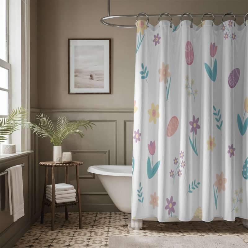 Rideau de douche 1 pièce Gentle Blossom, H 74 po x l 35 po
