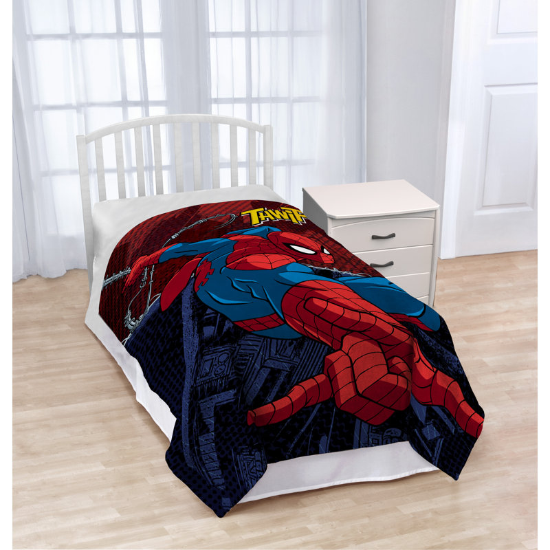 Jeté spiderman burst en peluche Marvel