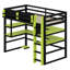 Lit mezzanine tout-en-un avec bureau d'étude, support latéral pour accessoires, grandes tablettes et lumières d'ambiance RVB dynamiques-1601235496