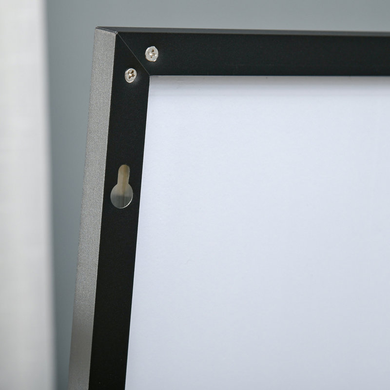 Miroir pleine grandeur pour salle de bain de chambre à coucher, 19,5 po x 63,5 po, noir, autoportant / mural, construction solide