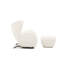 Fauteuil 2p blanc et pour bureau à domicile, espaces variés idéaux, mousse haute densité, fauteuil à oreilles avec structure renforcée avec bureau approprié, rembourrage en mousse confortable