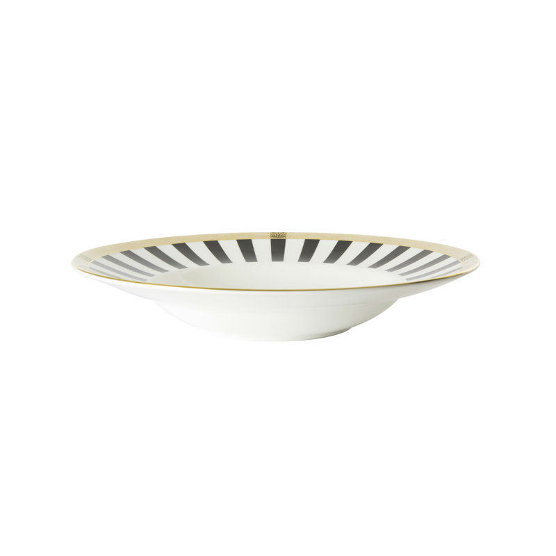 Satori Bone China Serving Bowl, Black