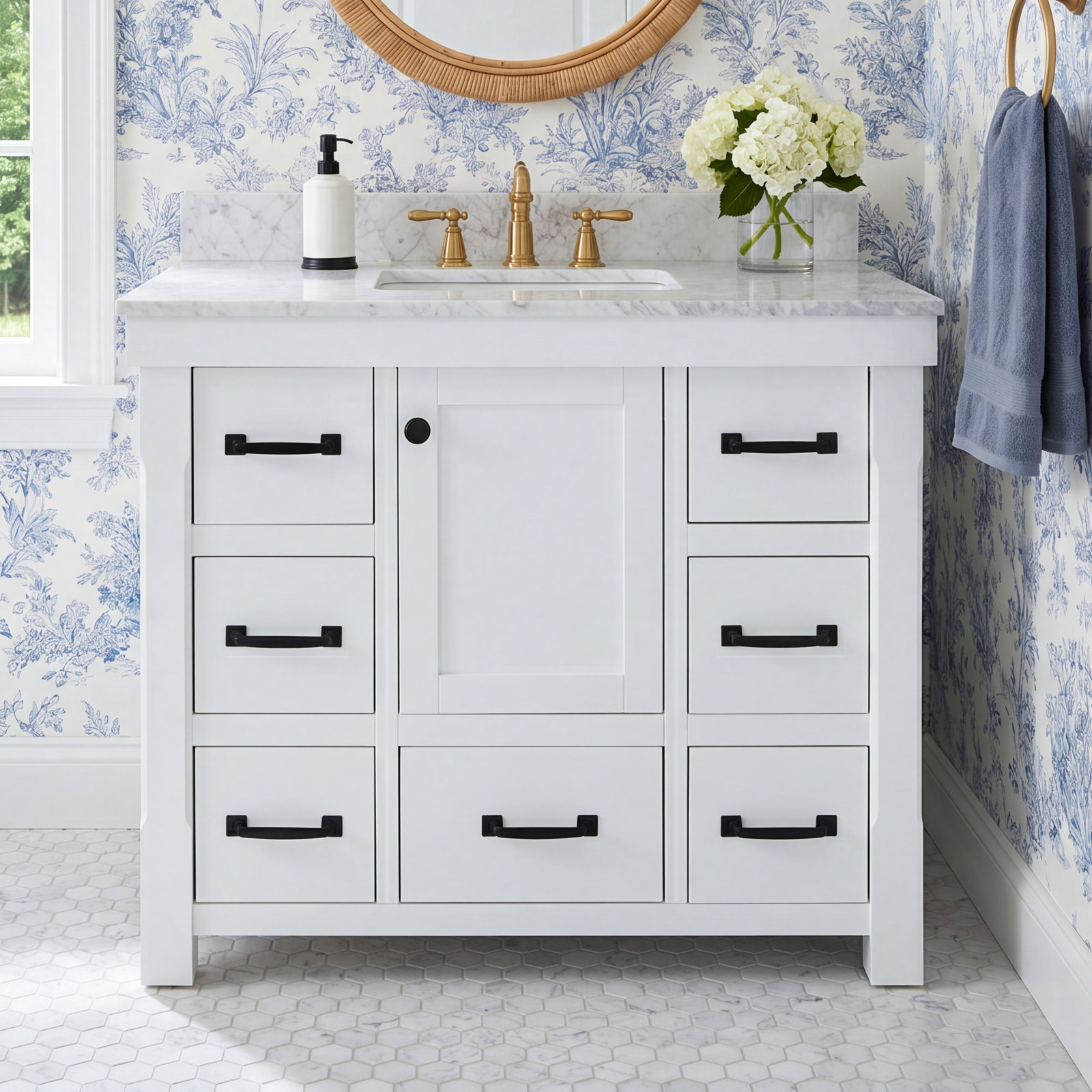 Galvan 42'' Single Bathroom Vanity, White