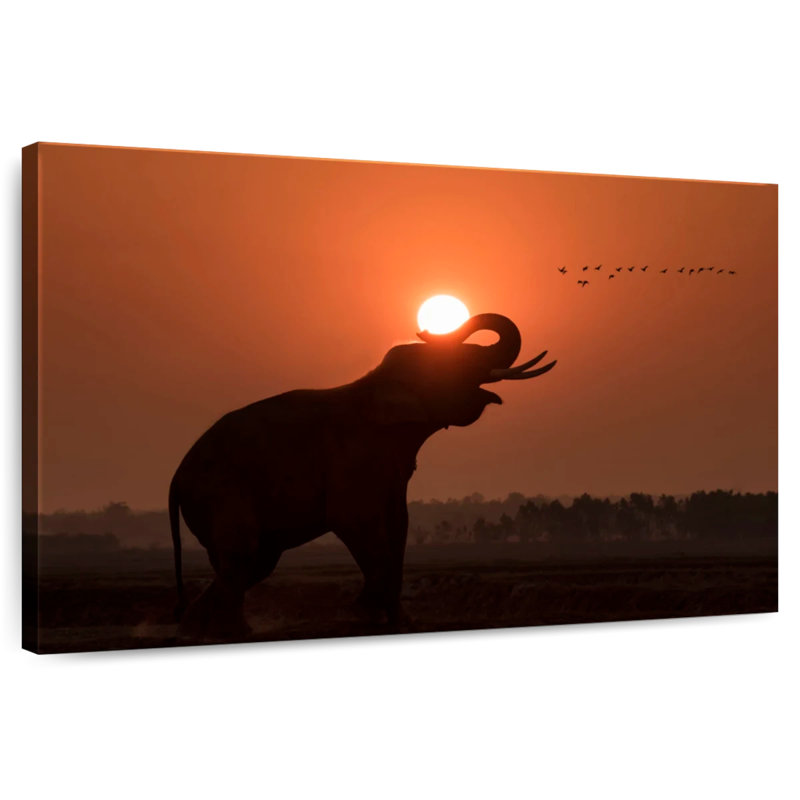 Elephant Call Silhouette, 20" H x 30" W