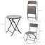 Rosio 3PC Rattan Bistro Set Folding Rattan Chair Coffee Table Garden Outdoor-118556579