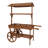 Wood Rolling Cart Retro Indoor Display Rack With Wheels For Flowers, Potted Plants-116319291
