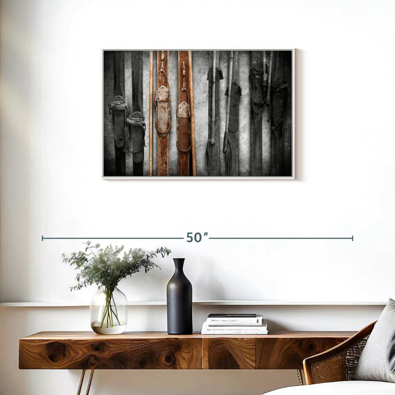 Collection de ski, Cadre flottant blanc, 31 po x 21 po