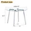 Table circulaire en verre trempé transparent de style moderne minimaliste (table seulement)