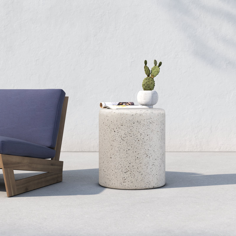 Ker Round Outdoor Side Table , in. W in. D, 21" H x 18" L x 18" W