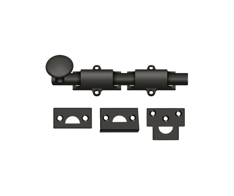 Brass Latch/Catch/Bolt, 1.25" H x 6" W x 1" D, Oil-Rubbed Bronze