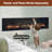 1500W Recessed-in Electric Fireplace with 3-Color Top Light, Remote Control, and Touch Screen-60022077