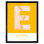 Edogawa City Map Edogawa Yellow - Single Picture Frame Typography