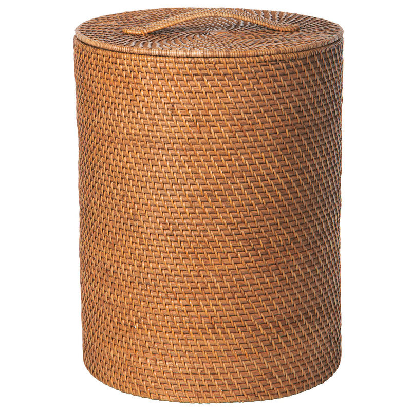 Hand Woven Wicker Laundry Hamper, Brown