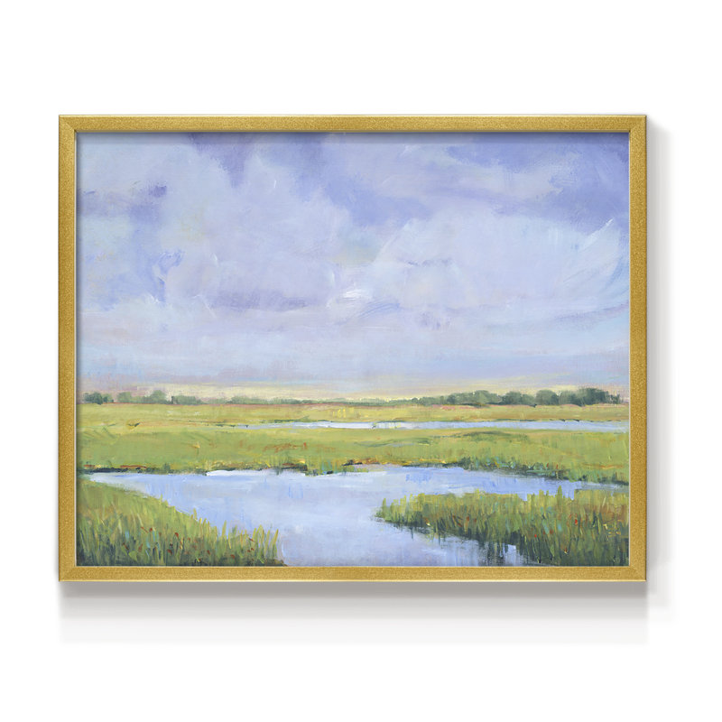 Summer Marsh I -Framed Print - Restickable, 22" H x 28" W