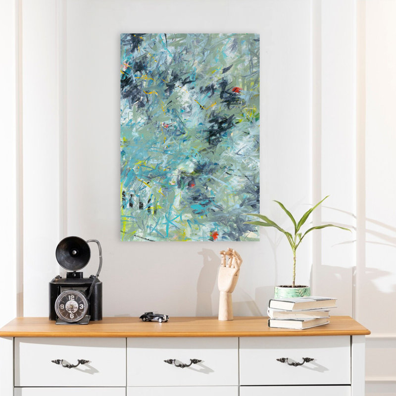 Winter Window - Abstracts Art contemporain, H 24 po x l 16 po