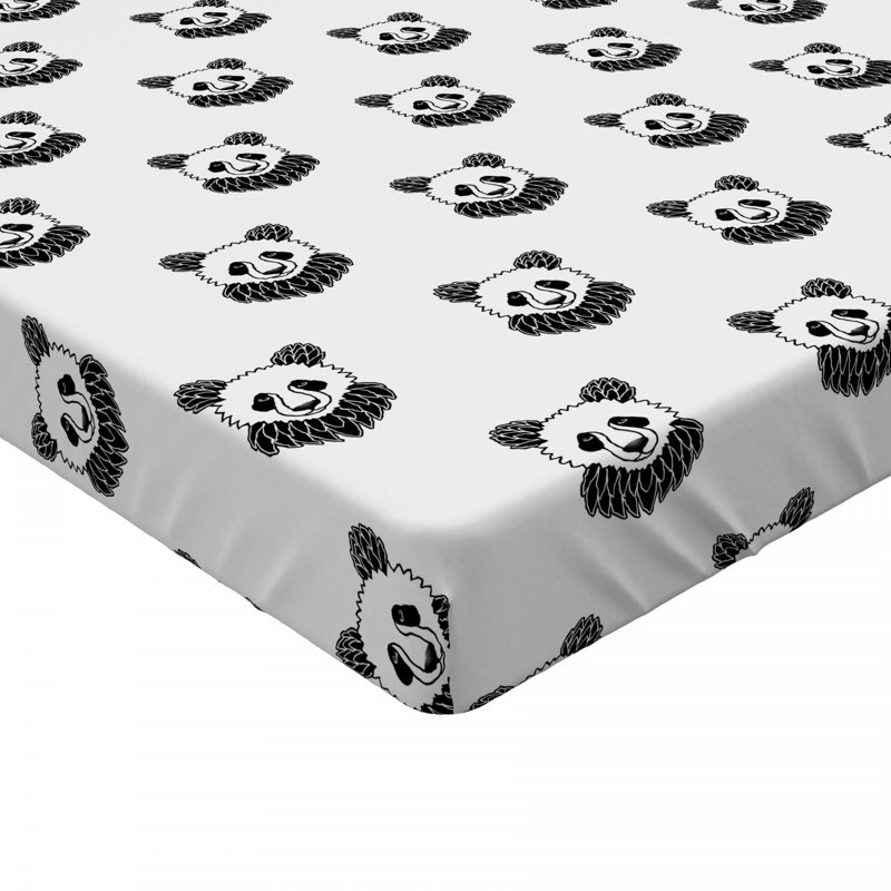 Panda Bear Microfibre Jersey Knit Fitted Sheet, European Kingsize (160 x 200cm)