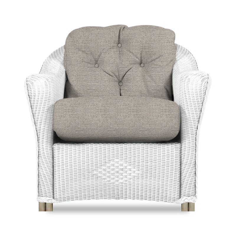 Reflections Outdoor Lounge Chair, White, Demo Stone